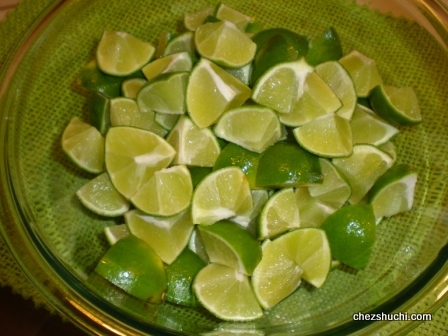 lime cut into small pieces